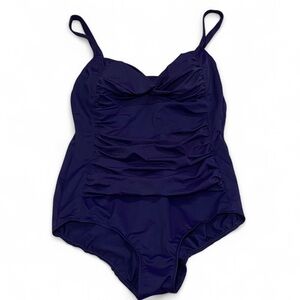 Elegant Purple One-Piece Swimsuit